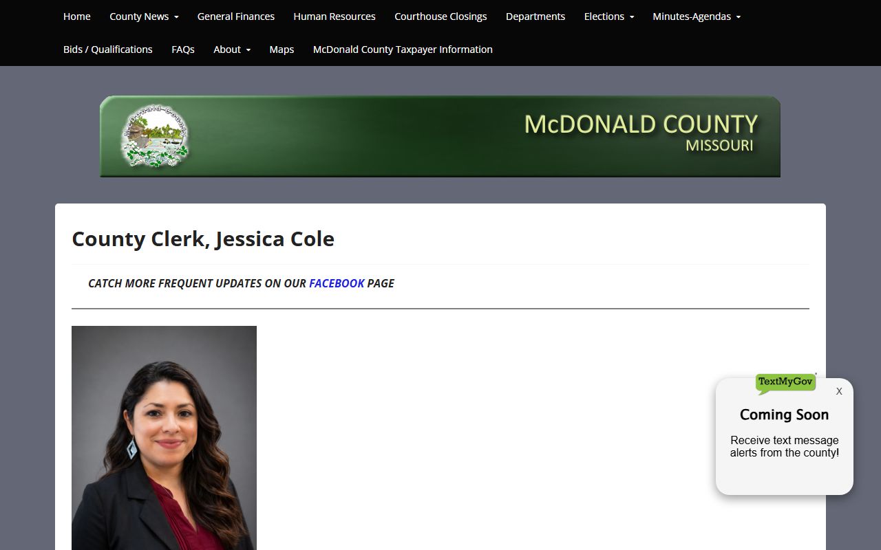 McDonald County Circuit Clerk records County Clerk distinction