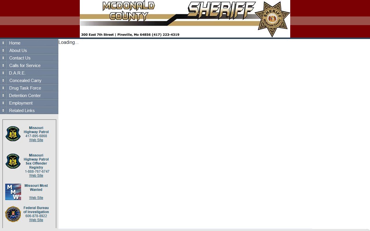 McDonald County arrest records sheriff inmate roster frame