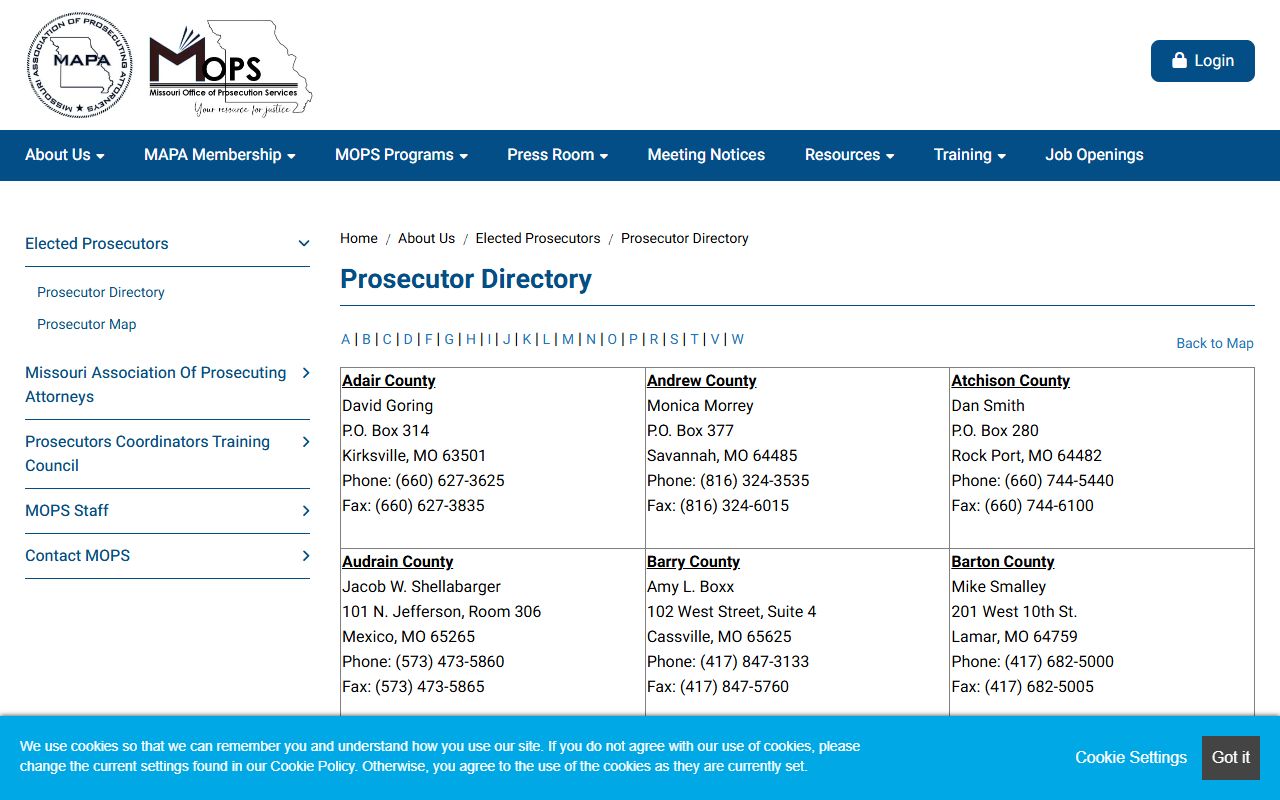 McDonald County criminal court records Missouri prosecutors directory