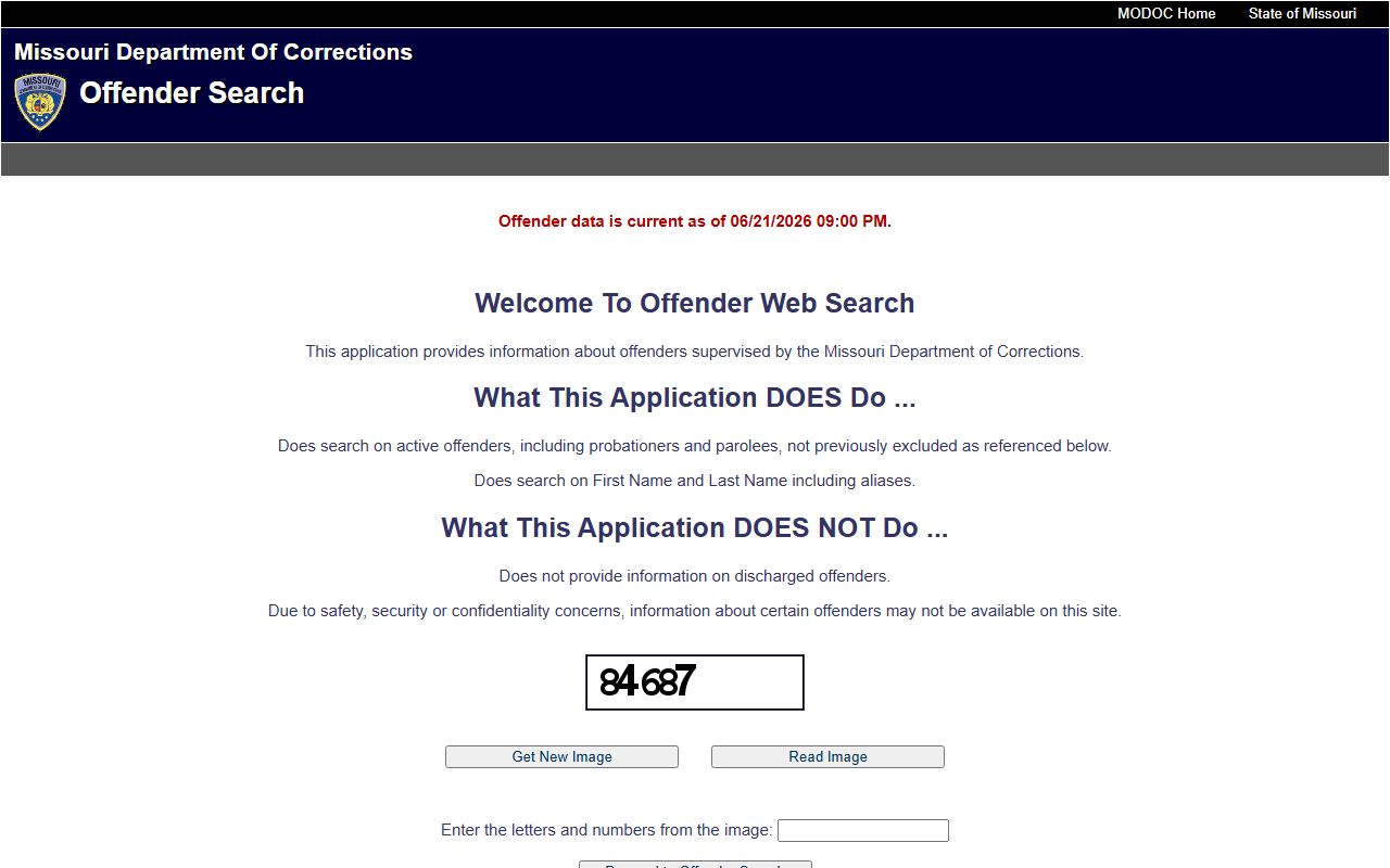 McDonald County inmate records Missouri DOC offender search