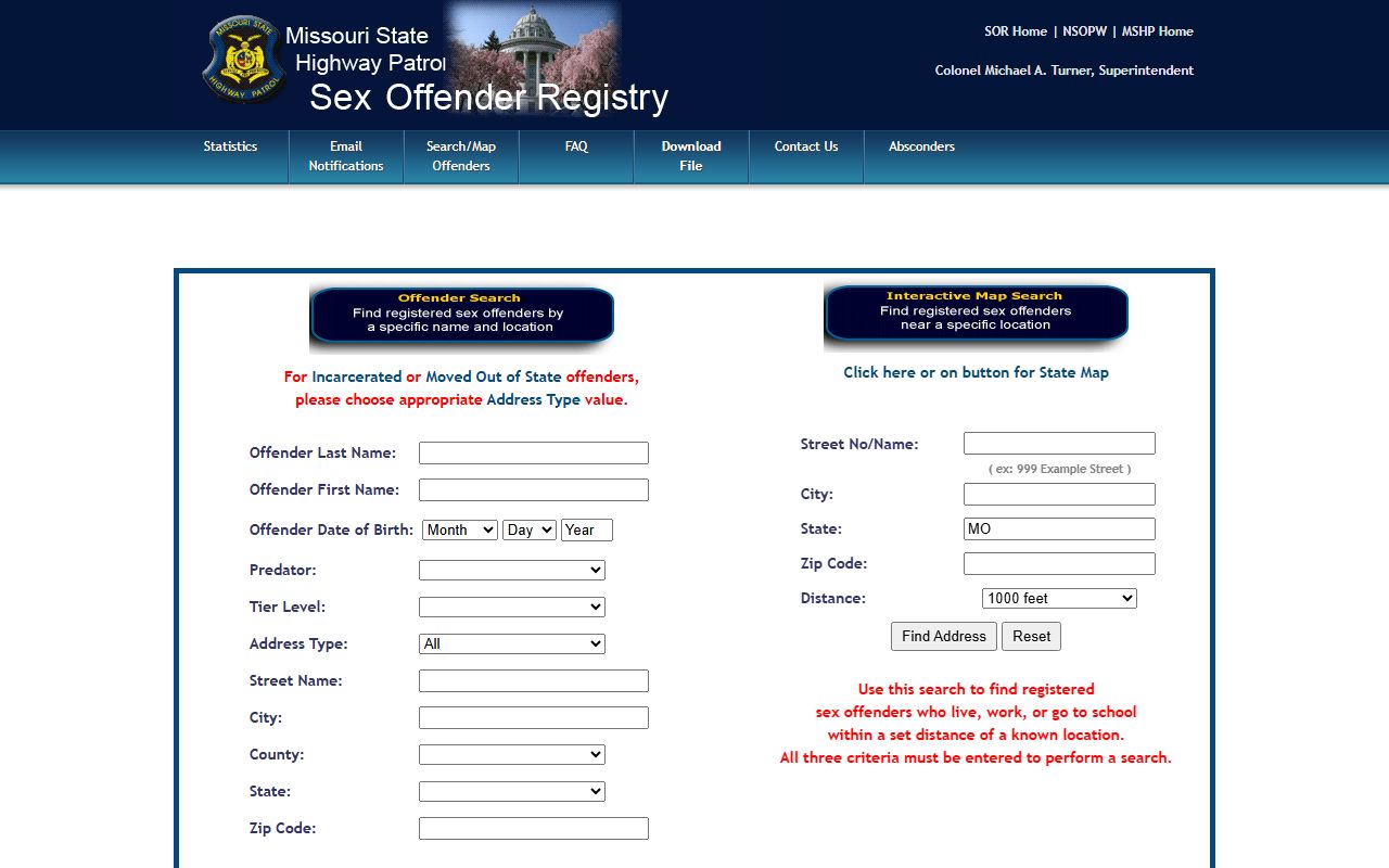 McDonald County warrant records Missouri sex offender registry search